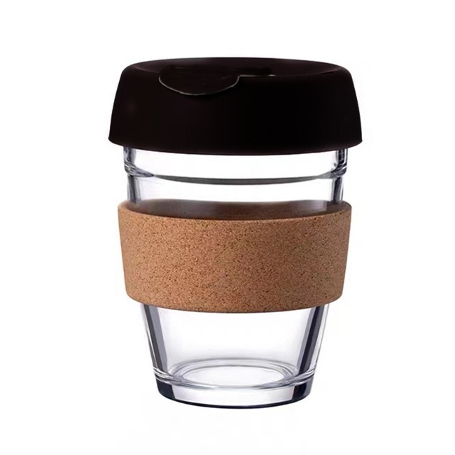 GS0212 Glass Coffee Mug with Silicone Cap 250ml